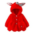 thumbnail image 1 of TAIAOJING Toddler Baby Girl Winter Coat Warm +Bag Rabbit Hooded Keep Winter Jacket Thicken Cartoon jacket Coat 12-18 Months, 1 of 3