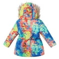 thumbnail image 1 of TAIAOJING Toddler Baby Girl Winter Outfit Clothes Jacket Thicken Up Hooded Kids Tie-Dye Zip Keep Winter Warm jacket Coat 6-7 Years, 1 of 4