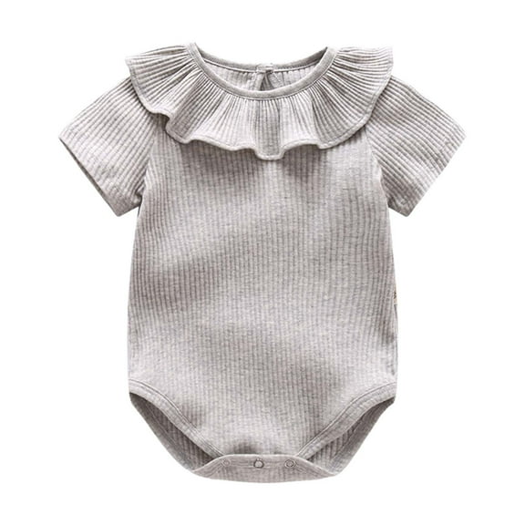 TAIAOJING Toddler Baby Girls Bodysuits Soft For To 16 Months Comfortable O-Neck Romper Outfits Sets For Daily Wear And Outdoor Activities Cozy 5-9M