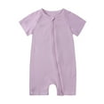 thumbnail image 1 of TAIAOJING Toddler Baby Girls Boys Rompers Pajamas Zipper Short Sleeve Sleeper Jumpsuit Onesie Holiday 9-12M, 1 of 8