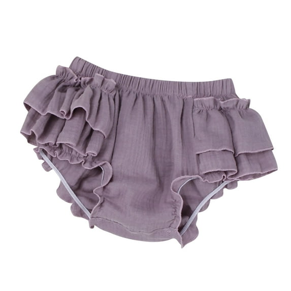 TAIAOJING Toddler Baby Girls Boys Solid Color Summer Shorts Ruffle PP Pants Relaxed Fit 0-6M