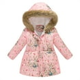thumbnail image 1 of TAIAOJING Toddler Baby Girls Coat Hooded Jacket Kids Warm Outwear Windproof Thick Winter jacket Coat 4-5 Years, 1 of 2