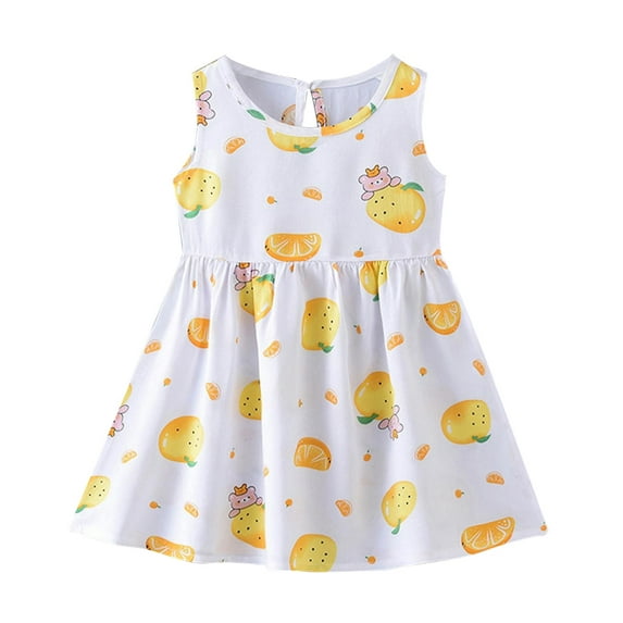 TAIAOJING Toddler Baby Girls Floral Dress Summer Beach 2024 New Cotton Silk Sundress Children's Princess Dresses For 3-4 Years