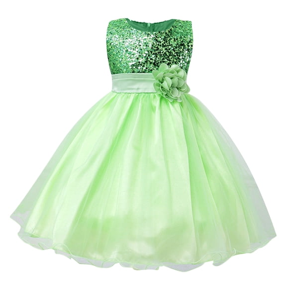 TAIAOJING Toddler Baby Girls Floral Dress Summer Kids Baby Spring Print Sleeveless Party Clothing Princess Dresses For 3-4 Years