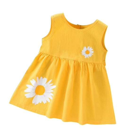 TAIAOJING Toddler Baby Girls Floral Dress Summer New 2024 Baby In The Little Child Sleeveless Sundress Princess Dresses For 5-6 Years