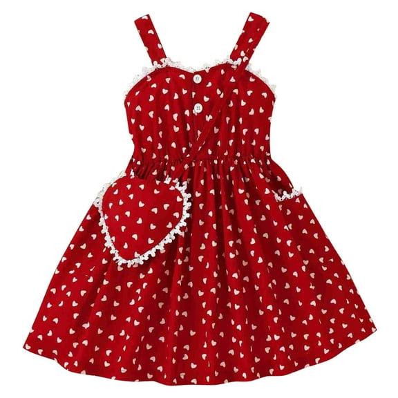 TAIAOJING Toddler Baby Girls Dress Girls Dress Sleeveless Princess Love Prints Dress With Bag 2pcs Outfits For Children Clothing Fashion