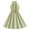 thumbnail image 1 of TAIAOJING Toddler Baby Girls Summer Dress Sleeveless Solid Princess Dress Dance Party Dresses Clothes, 1 of 6