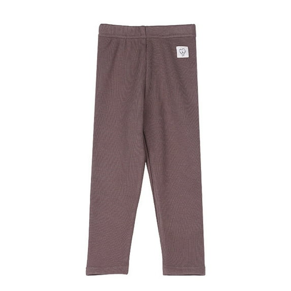 TAIAOJING Toddler Baby Kids Girls Cotton Thick Lined Warm Leggings Knitted Stretchy Basic Ankle Length Pants Pantyhose For Winter Stocking Trendy Clothes, 18-24 Months