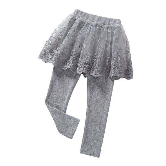 TAIAOJING Toddler Baby Kids Girls' Leggings Skirt Ruffle Skirt Pants Trendy Clothes, 4-5 Years