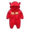 thumbnail image 1 of TAIAOJING Toddler Baby Ribbed Pajamas Girls Boys Zipper Long Sleeve Romper Jumpsuit Comfort Nightwear 9-12 Months, 1 of 8