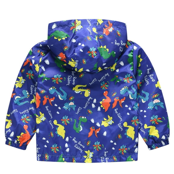 TAIAOJING Toddler Boy Girl Jacket Zip Up Baby Print Coat Kids Hooded Zipper Boys Autumn Grils Windproof Boys Coat& Spring Fall Jackets 18-24 Months