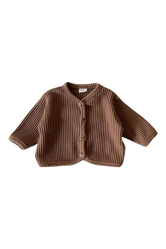 Toddler Boy Girl Jacket Zip Up Baby Unisex Autumn Solid Winter Long Sleeve Coat Cardigan Clothing Winter Soft Coat Outwear 0-6 Months