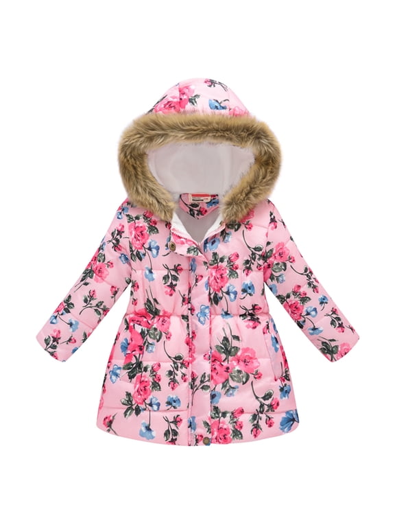 Toddler Boy Girl Winter Coat Hooded Jacket Baby Outwear Windproof Coat Thick Coat&jacket Kids Warm Coat 6-7 Years