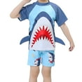 thumbnail image 1 of TAIAOJING Toddler Boy Swimsuit Pool Tropical Beachwear 3PCS Boys Swimsuit Sets Short Sleeve Boys Swim Shirt Trunks Cartoon Hawaiian Beach Board Shorts Swimwear Rash Guard Bathing Suits Birthday 8-9Y, 1 of 8