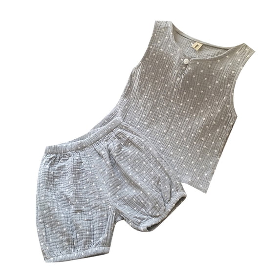 TAIAOJING Toddler Boys 2 Pieces Summer Beach Outfits Shorts Set Toddler Baby Clothes Summer Outfit Sleeveless Geometric Pattern Two Piece Set For 4-5 Years
