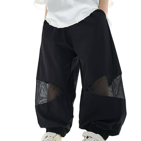 TAIAOJING Toddler Boys Athletic Jogger Pants With Side Mesh For Active Kids Comfortable Elastic Trousers For Daily Wear Pants Lovely 4-5Y