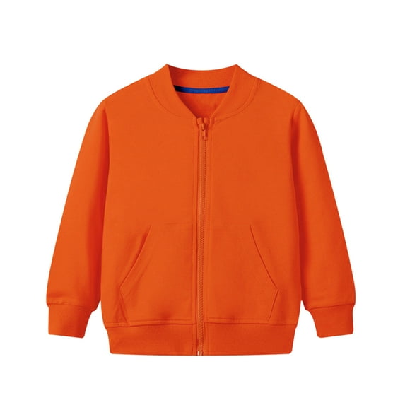 TAIAOJING Toddler Boys Girls Long Sleeve Winter Outwear Jacket Coat Solid Color Pocket Baseball Sport For 2-3 Years