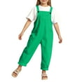 thumbnail image 1 of TAIAOJING Toddler Boys Girls Solid Color Cute Trousers Child Cute Spaghetti Pants Stylish 9-10Y, 1 of 4