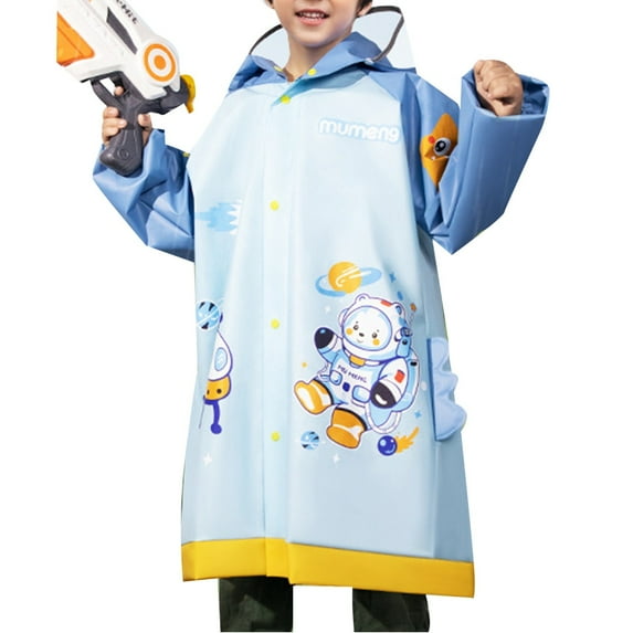 TAIAOJING Toddler Boys Rain Poncho Lightweight Hooded Rainwear For Kids Outdoor Play Daily Use Rain Gear For Children 3-13 Years Trendy 3-5Y
