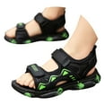 thumbnail image 1 of TAIAOJING Toddler Boys Sandals For Kids 6 11 Years Breathable Hook And Loop Strap Casual Summer Outdoor Play Shoes Lightweight Comfortable Durable Lovely 10.5-11Y, 1 of 6