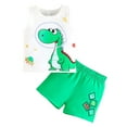 thumbnail image 1 of TAIAOJING Toddler Boys Short Sleeve Casual Cartoon Prints Tops Holiday Vest T-Shirt Short Pants Suit Outfits Sets Soft 6-9M, 1 of 8