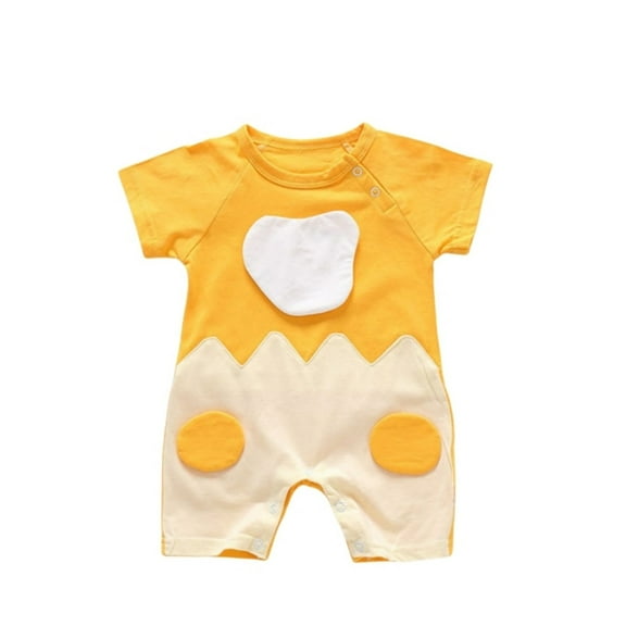 TAIAOJING Toddler Cartoon Egg Triangle Crawling Suit For Boys Girls Baby Clothes Stylish 80