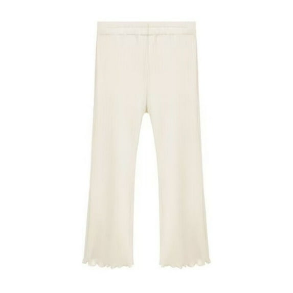 TAIAOJING Toddler Child Bottom Pants Summer Thin Ice Silk Pants Style Little Girl Casual Pants Versatile Casual Pants Cute 7-8Y