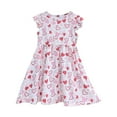 thumbnail image 1 of TAIAOJING Toddler Child Fashion Floral Knee Length Flying Sleeve Dress Casual Dress For 3-10 Years Old Comfort 8-9Y, 1 of 3
