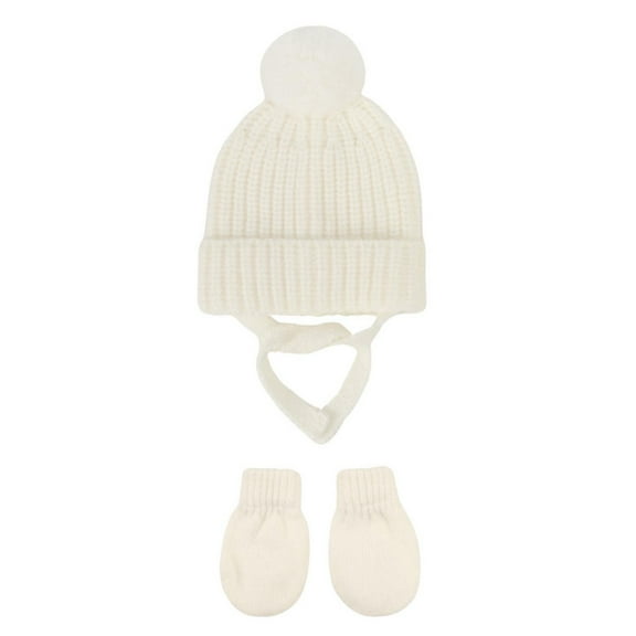 TAIAOJING Toddler Child For Knitted Knitted Hat Boys And And Warm Winter For Girls Hat Autumn Woolen Hat With Gloves Trendy Baby Daliywear 1-2 Years