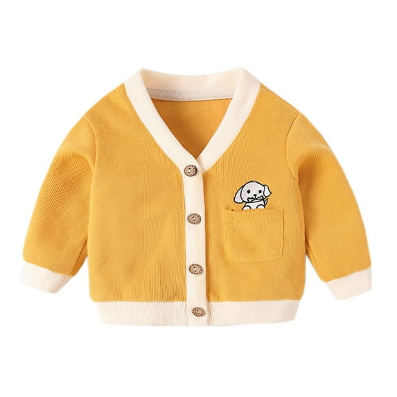 TAIAOJING Toddler Children Kids Baby Boys Girls Cute Cartoon Animals Pullover Blouse Tops Cardigan Coat Outfits Clothes For 2-3 Years