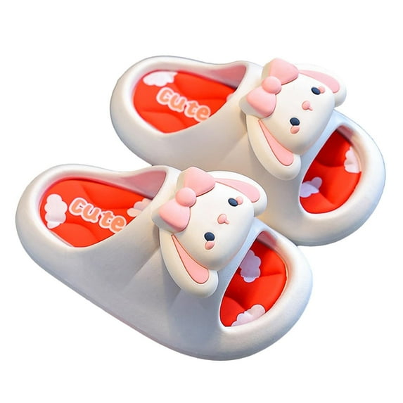 TAIAOJING Toddler Children Sandals Slippers For Girls Wearing Thick Bottomed Cartoon Breathable And Non- Baby Slippers Comfort 2.5-3Y