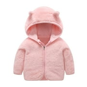 TAIAOJING Baby Girls Jacket Toddler Boys Winter Windproof Hooded Coat Warm Outwear Clothes 6-12 Months