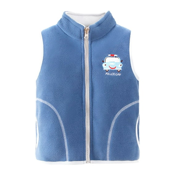 TAIAOJING Toddler Cute Jacket Babys Girls Boys Cartoon Car Warm Thick Spring Winter Sleeveless Vest Clothes Coat Warm Outwear 12-18 Months