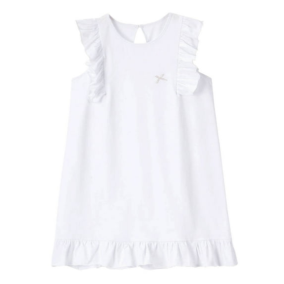 TAIAOJING Toddler Dress Summer Baby Girls Girls Sleeveless Solid Dress Dance Party Dresses Clothes Outfits Beach Sundress 6-7 Years