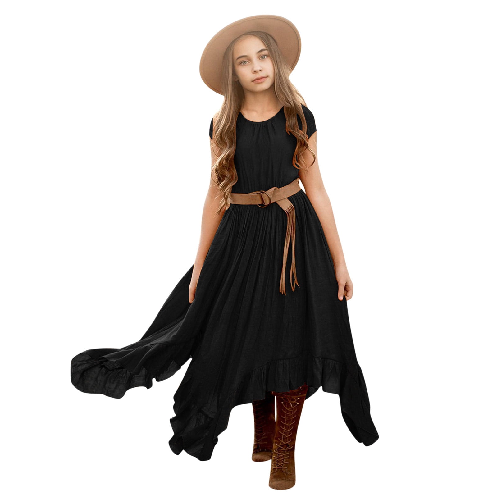 KIDS TSHIRT DRESS WITH FLARE HEM 4-10 A NIGHT IN THE 90S