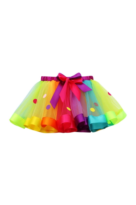 Toddler Girls 2Pcs Summer Outfits Kids Party Dance Tulle Baby Ballet Skirt Rainbow Set Summer Beach Outfits M