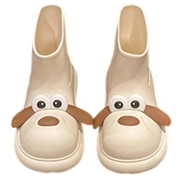 TAIAOJING Toddler Girls Boots For Everyday Wear Cute Puppy Design Non- Rain Boots Shoes Platform Sole Casual Short Booties For Kids Age 10 13 Leisure 40