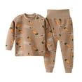 thumbnail image 1 of TAIAOJING Toddler Girls Boys Baby Soft Pajamas Toddler Cartoon Prints Hight Waist Long Sleeve Kid Sleepwear Sets 18-24 Months, 1 of 3