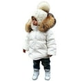 thumbnail image 1 of TAIAOJING Toddler Girls Boys Hoodies Down Puffer Jacket Coat Clothes Snowsuit Kids Hooded Winter Girls Boys Padded Baby Boys Coat& Fall Winter Warm Outerwear Parka 18-24 Months, 1 of 4