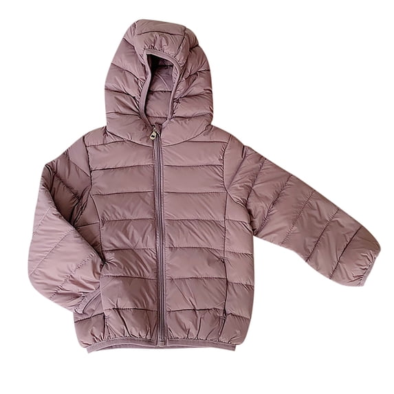 TAIAOJING Toddler Girls Boys Hoodies Down Puffer Jacket Little Boys Girls Kids Down Coat Lightweight Hooded Zipper Fashion Winter Windproof Outwear Spring Fall Jackets Parka 5-6 Years