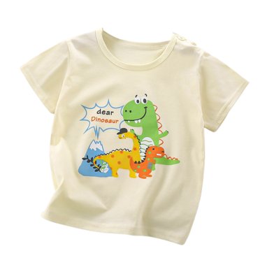 TAIAOJING Toddler Girls Boys T-Shirts Cartoon Cotton Short Sleeve T Shirt O-Neck Tops Lovely 3-4Y