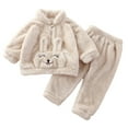 thumbnail image 1 of TAIAOJING Toddler Girls Clothes Winter Long Sleeve Cartoon Bear Panda Rabbit Prints Tops Pants 2Pcs Clothes Set Outfits 12-18 Months, 1 of 4