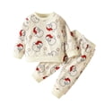 thumbnail image 1 of TAIAOJING Toddler Girls Fall Outfits Baby Boys Matching Christmas Prints Clothes Top T Shirt Pants Winter Outfits 2-3 Years, 1 of 7