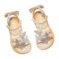 thumbnail image 1 of TAIAOJING Toddler Girls Fashion Bowknot Non- Open Toe Flat Sandals Classic 5-6Y, 1 of 9