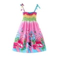 thumbnail image 1 of TAIAOJING Toddler Baby Girls Dress Kids Girls Floral Bohemian Flowers Sleeveless Beach Straps Dress Princess Clothes, 1 of 3