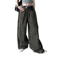 thumbnail image 1 of TAIAOJING Toddler Girls Kids Loose Leopard Print Long Pants Soft Elastic Band Pants Pull On Cargo Pants Trousers With Pockets Comfort 10-11Y, 1 of 7
