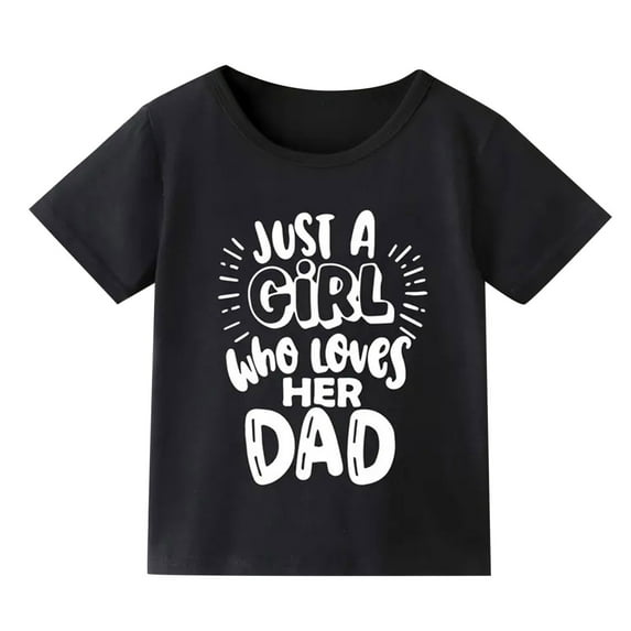 TAIAOJING Toddler Girls Shirt Outfit Kids Baby Unisex Spring Summer Letter Print Cotton Short Sleeve Tshirt Clothes 2-3 Years