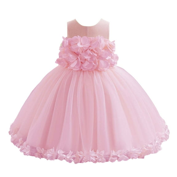 TAIAOJING Toddler Girls Sleeveless Tutu Party Dress With Puffy Skirt Princess Performance For Birthday & Stage Versatile 9-10Y