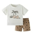 thumbnail image 1 of TAIAOJING Toddler Girls Summer Outfits Sets Animal Print T-Shirt Short Sleeve Tops And Pattern Print Kids Clothing Sets 3-12 Years Fashionable 4-5Y, 1 of 6