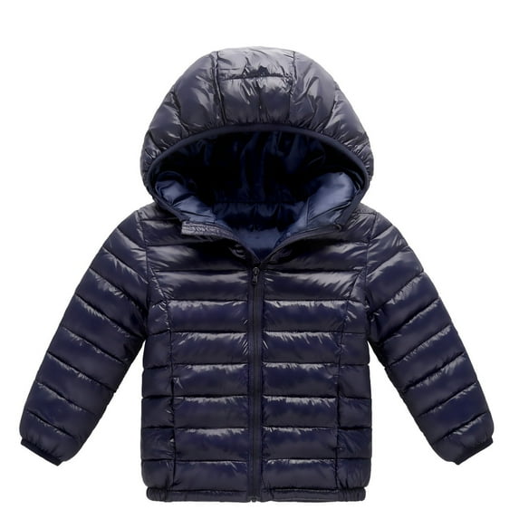 TAIAOJING Toddler Girls Windbreaker Jacket Small And Medium Sized Boys And Warm Cotton Padded Jacket Autumn And Winter Children's Light Down Cotton Clothes 4-5 Years